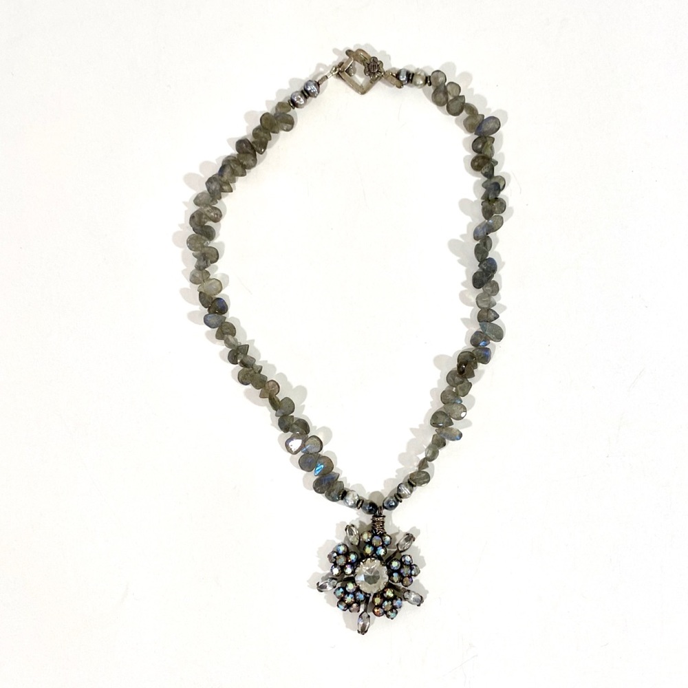 NATALIE B Vintage Bead & Stone Necklace